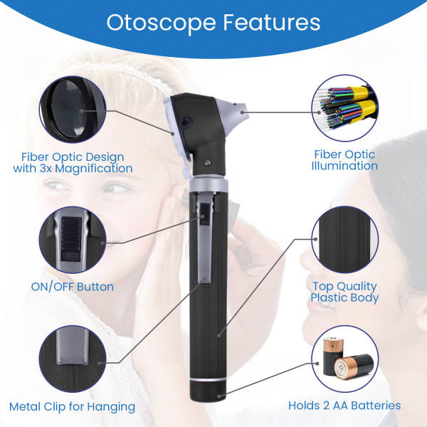 F.O Mini Otoscope  Pocket Style Black – HILTONBRO