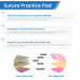 Suture Practice Training Silicone Human Skin Plain Pad For Medical & Vet Student