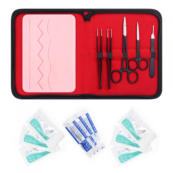 15 Pcs Practice Suture Training Kit for Medical Veterinary, Surgical Mart